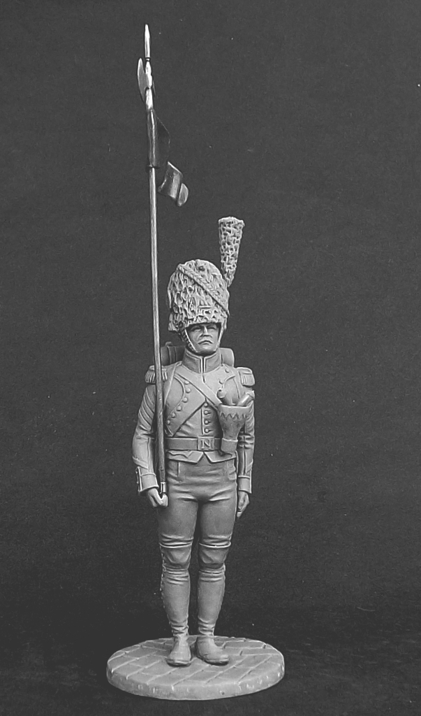 CHM-54231.(М) 2-й орлоносец 3-го Швейцарского пехотного полка, 1809-12 гг.  54 мм. Материал - белый металл. Chronos Miniatures