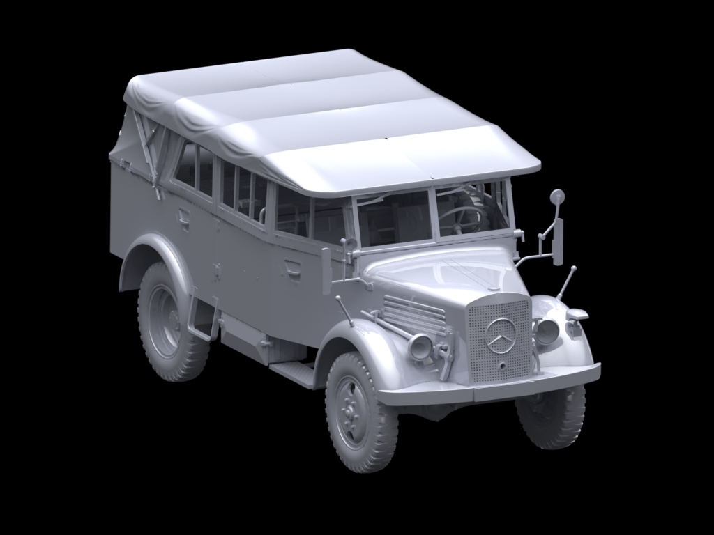 35529 L1500A с поднятым тентом, Германский армейский автомобиль II MB ICM