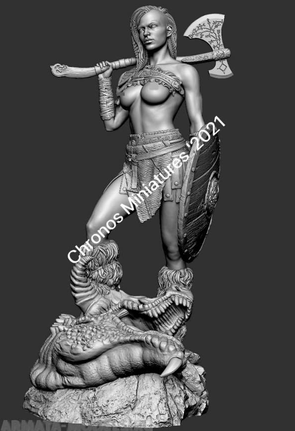 CHM-75052. Миры Фэнтези: Варварша. 54 мм. Материал - смола. Chronos Miniatures