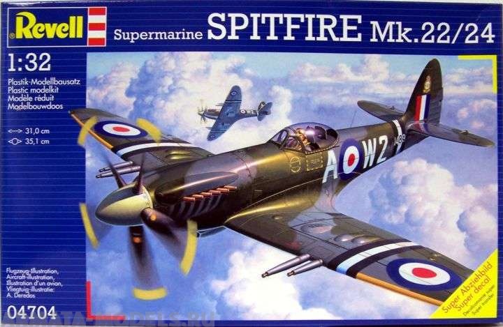 04704 Военный самолет Spitfire Mk-22/24 (1:32) Revell