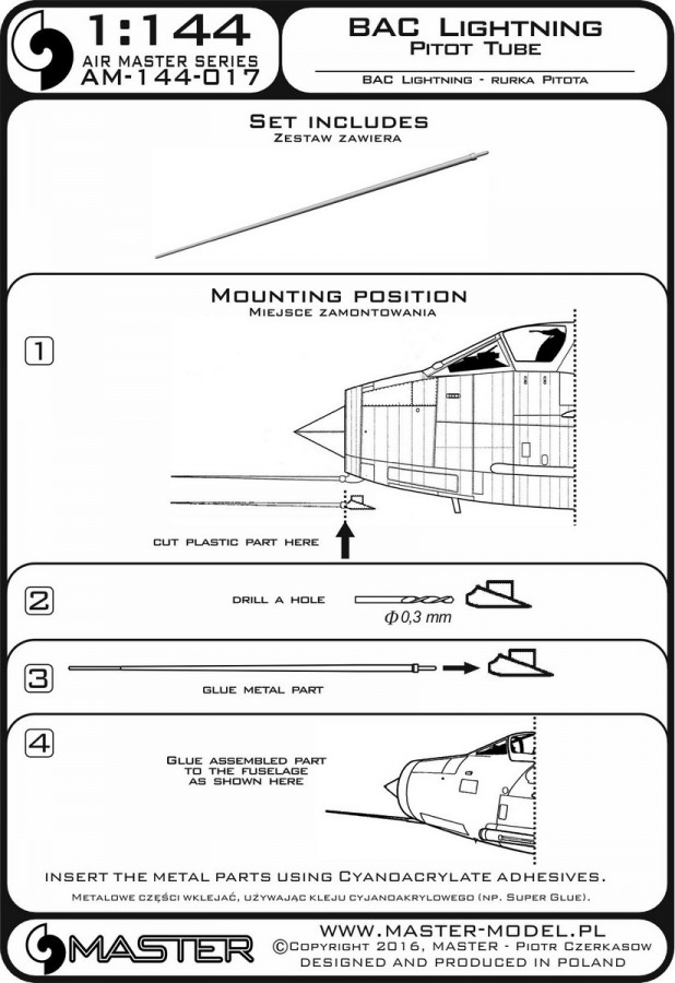 AM-144-017 BAC Lightning - трубка Пито