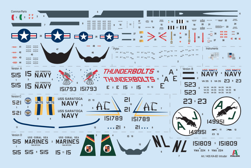 1405ИТ Самолет KA-6D Intruder Italeri