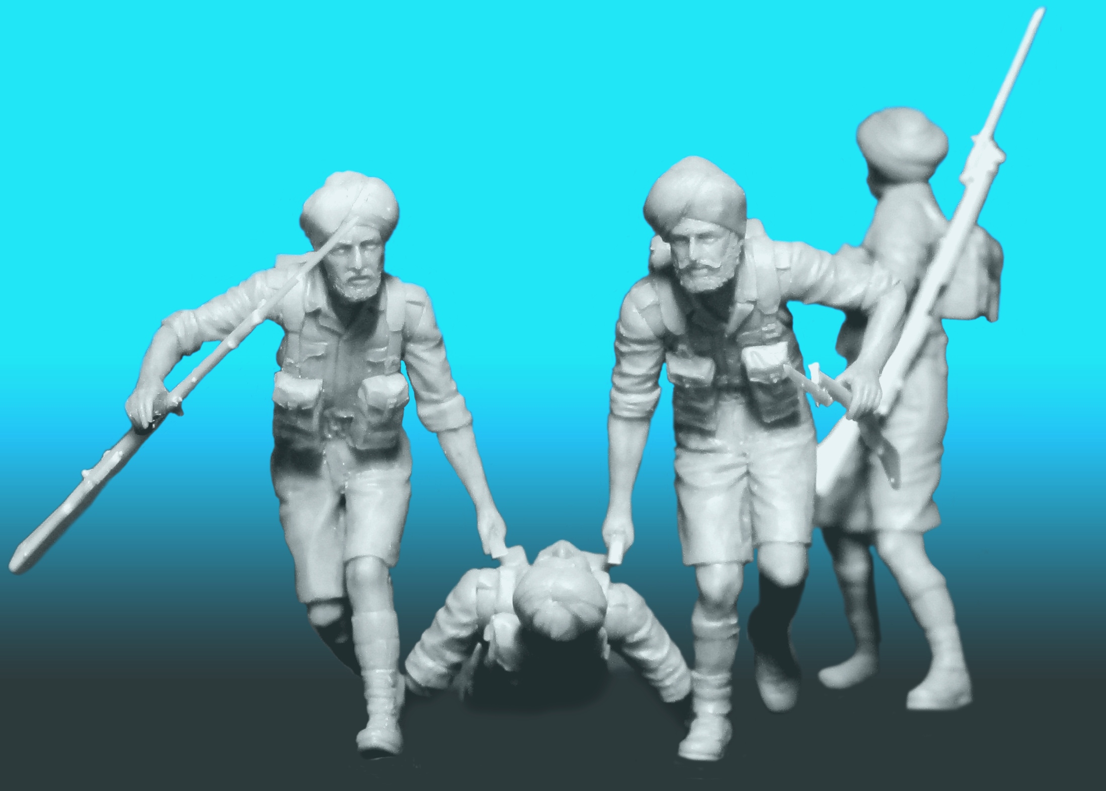 Набор фигурок 35564 Фигуры Индийские сикхские стрелки (1942 г.) ICM