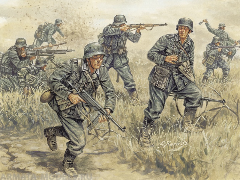 Набор фигурок 6033ИТ Солдатики German Infantry (WWII) Italeri