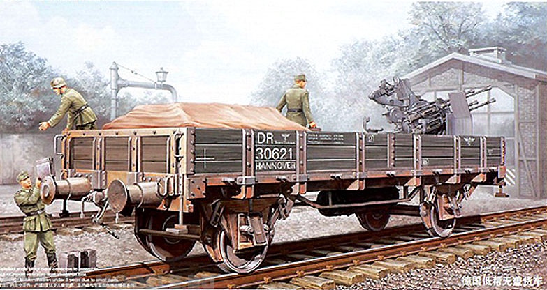 01518 Немецкая железнодорожная платформа  Trumpeter