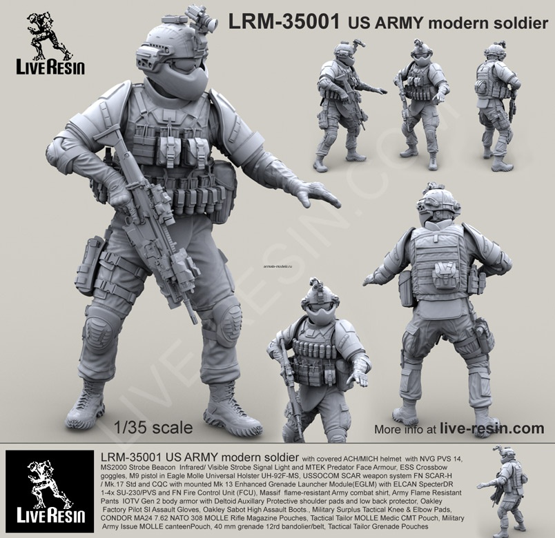 LRM35001 Современный солдат армии США