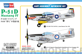 85808 Самолет P-51D Mustang - Yellow Nose Hobby Boss