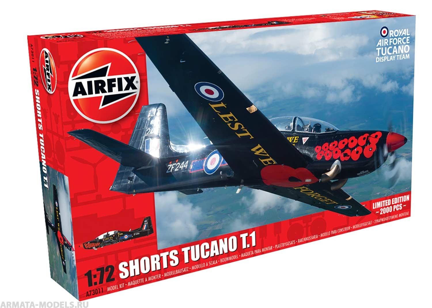A73011 Самолет  Shorts Tucano T.l 'Lest We Forget' Airfix