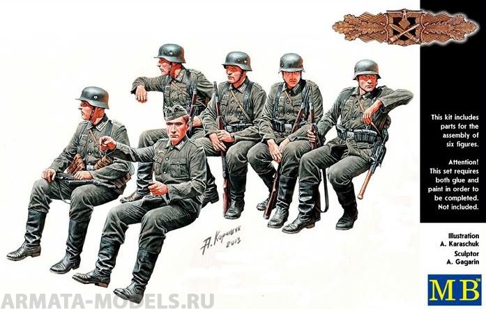 MB35137 Германская пехота на марше,2МВ, фигуры Master Box (MB)