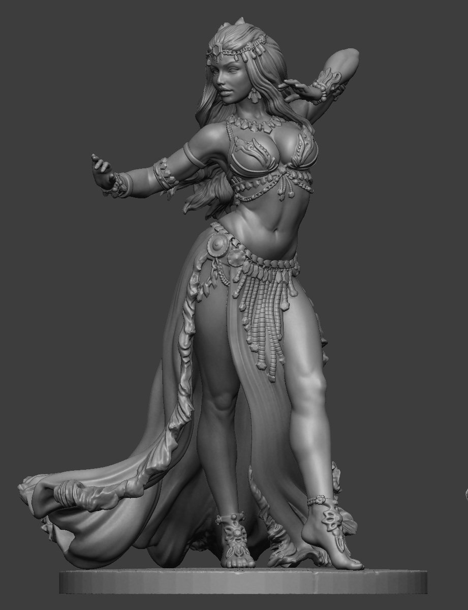 CHM-54161. Восточный танец: Девушка №2. 54 мм. Материал - смола. Chronos Miniatures