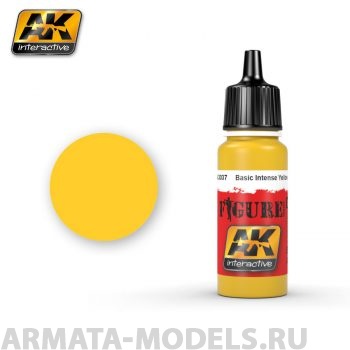 AK3037 Акриловая краска BASIC INTENSE YELLOW