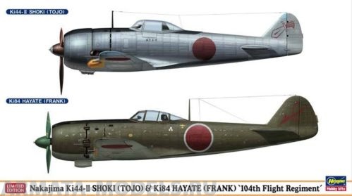 02057	Самолет NAKAJIMA KI44-II SHOKI (TOJO)  and KI84 HAYATE (FRANK) Hasegawa
