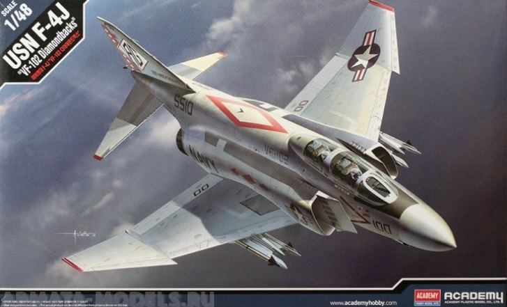 12323 Самолет  USN F-4J VF-102 Diamondbacks  (1:48) Academy