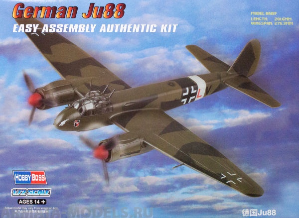 80297 Самолет German Ju88 Fighter Hobby Boss