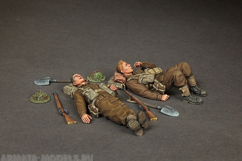 3616SOGA British infantrymans at rest. SOGA Miniatures