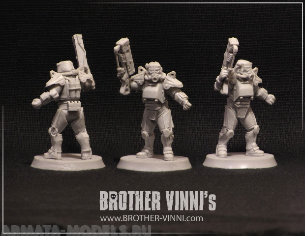 BV-Scaf-rifle Игровая миниатюра  soldier in power-armour солдат в силовых доспехах BROTHER VINNI's