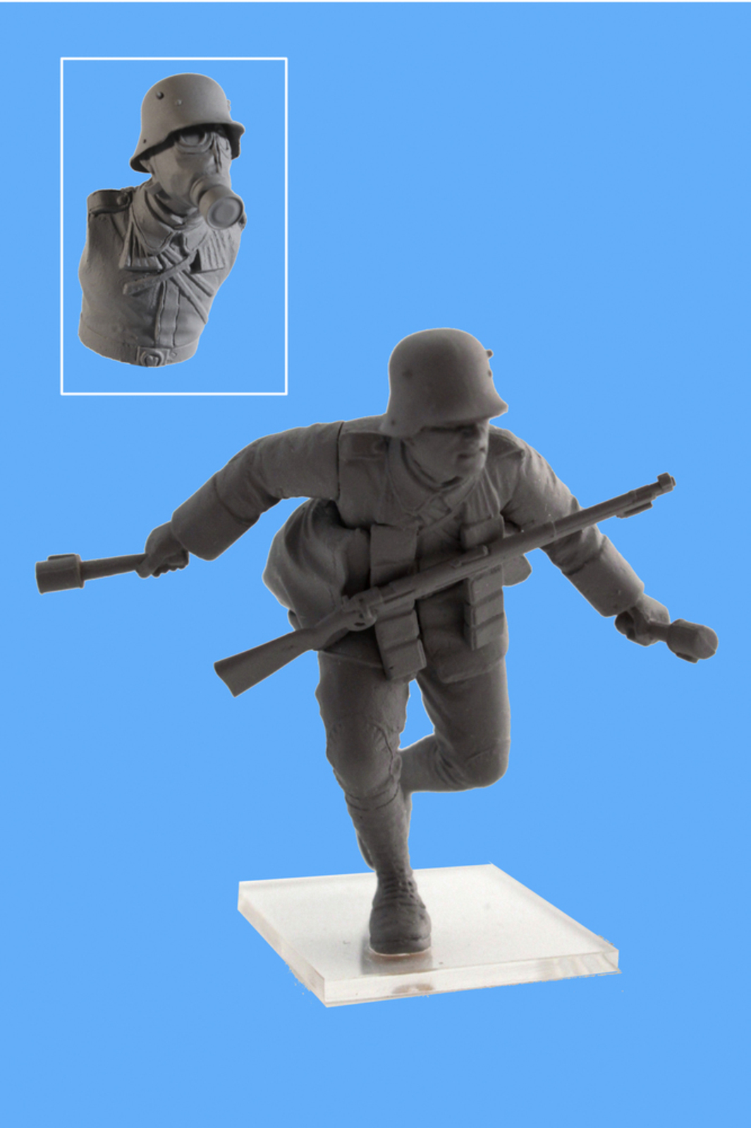 35695 Фигуры, Германская пехота в противогазах (1918 г.) ICM