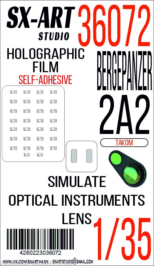 36072SX Имитация смотровых приборов Bergepanzer 2A2 (Takom)