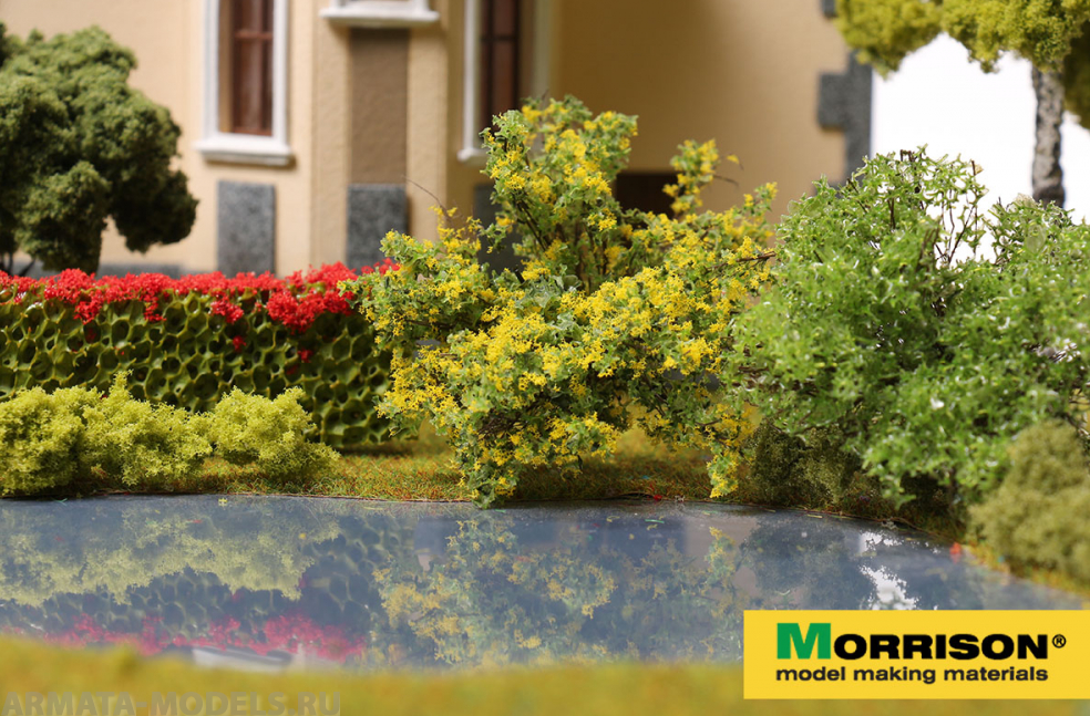 011kr003 Желтый куст для макета