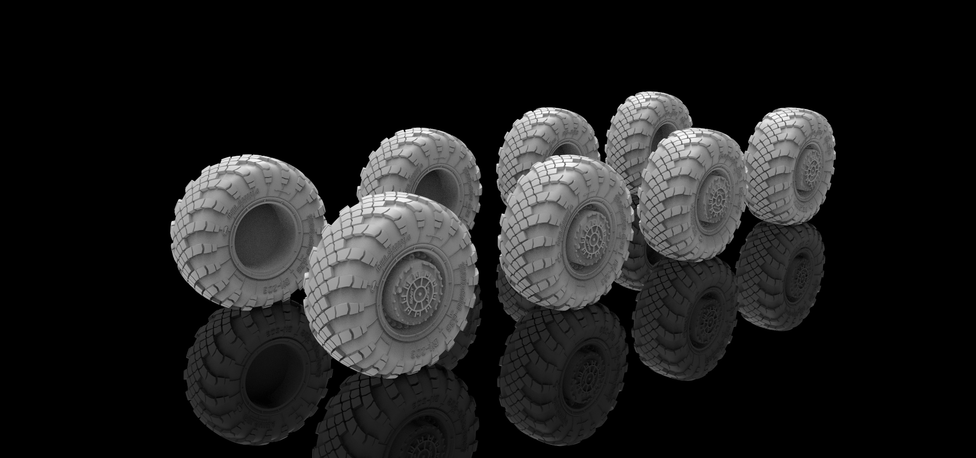 AM7305 Колеса для С-400 под нагрузкой, 1/72