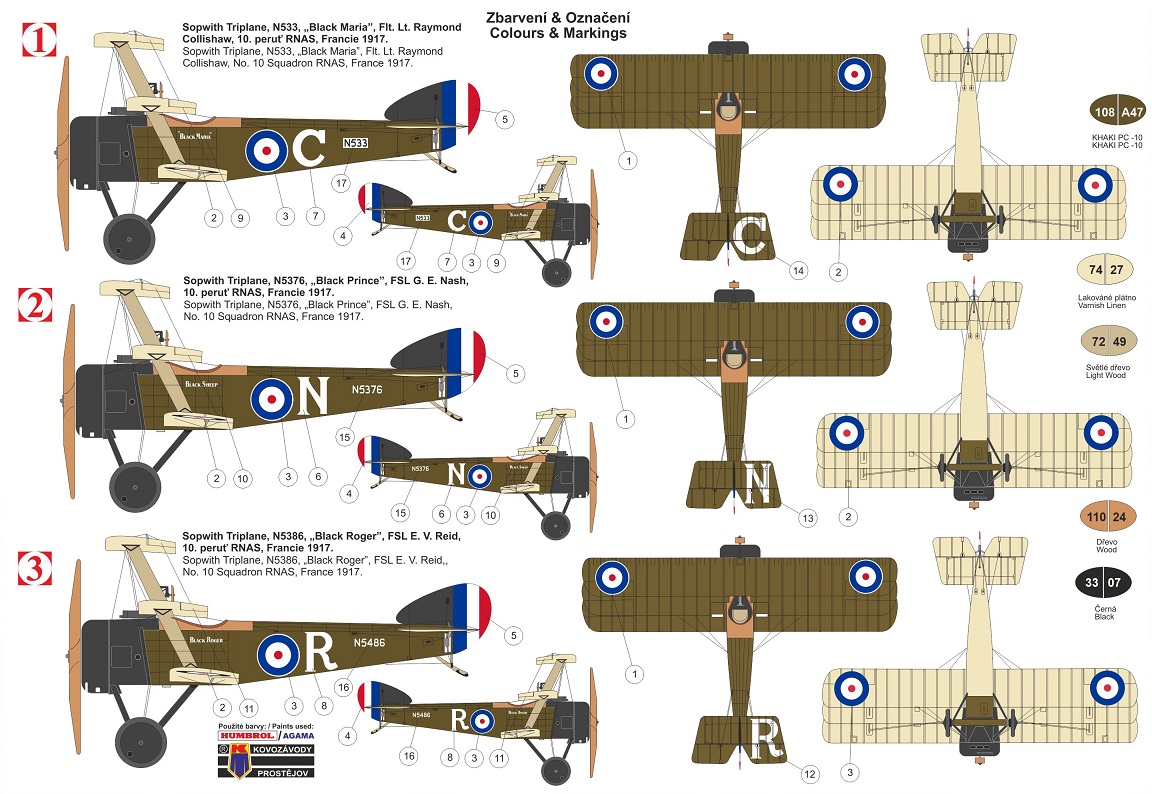 KPM0181 Sopwith Triplane Black Flight KP Models