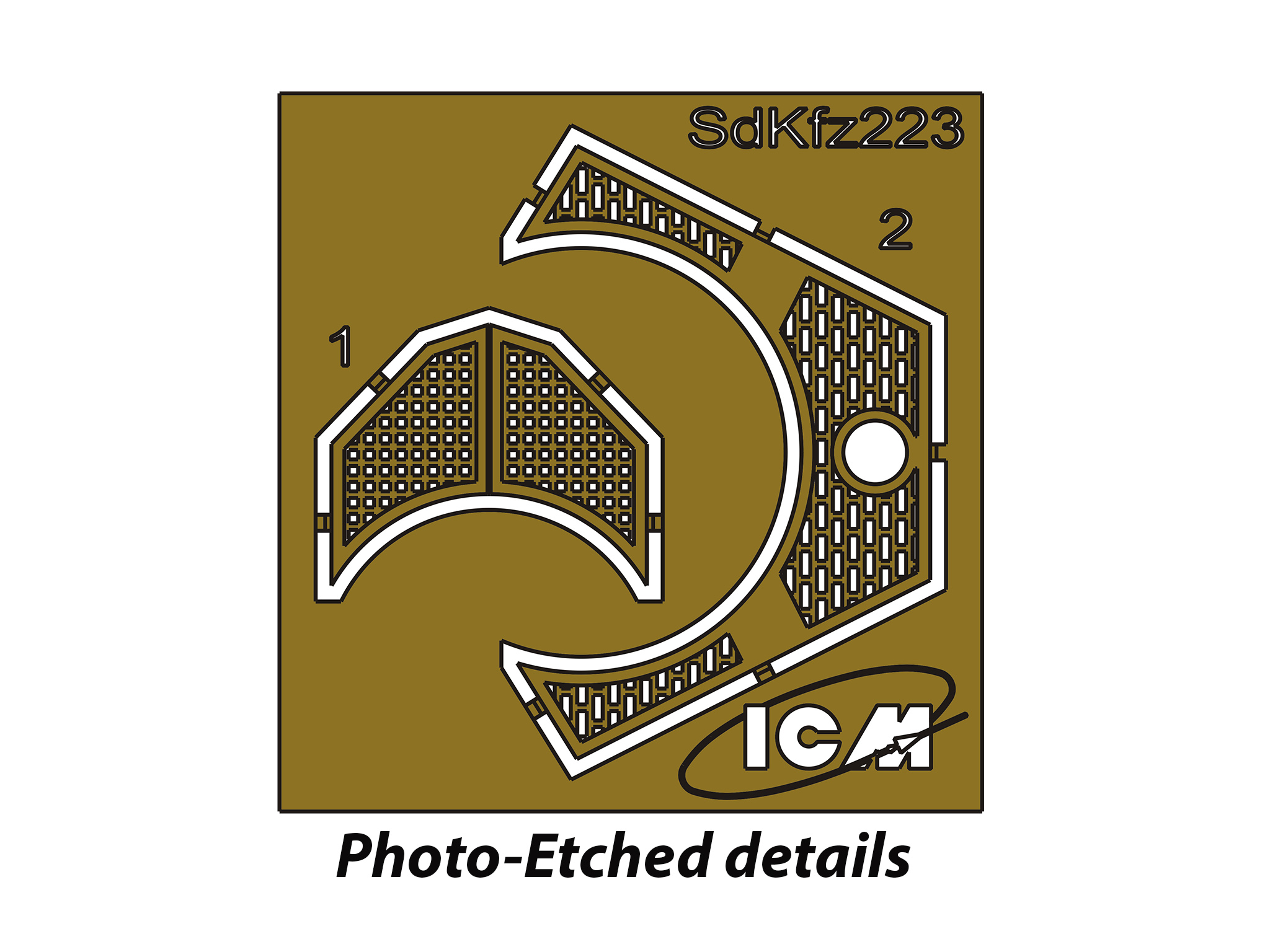 72421 Sd.Kfz.223, германский бронеавтомобиль радиосвязи ICM