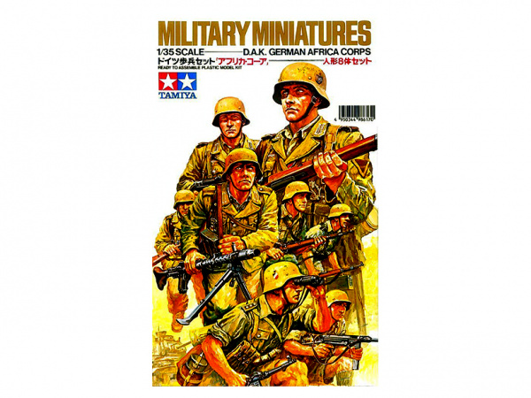 35037T Немецкие пехотинцы (африканский корпус) 8 фигур в тропической униформе Tamiya