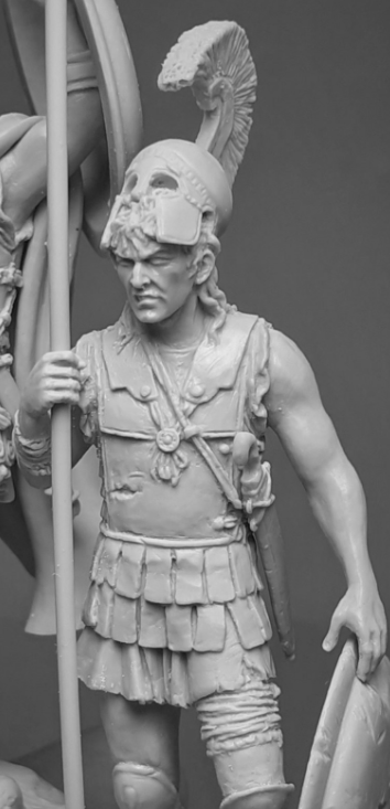 VD-54009(M). Греческий гоплит, V-IV века до н.э. 54 мм. Материал - белый металл. Chronos Miniatures