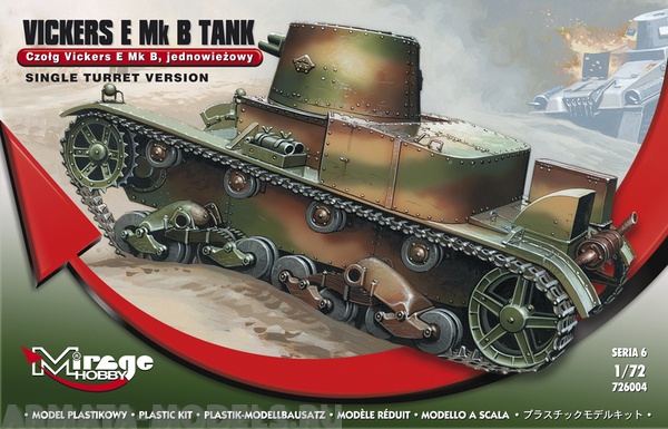 726004 Танк TANK VICKERS E MK.B SINGLE TURRET Mirage Hobby