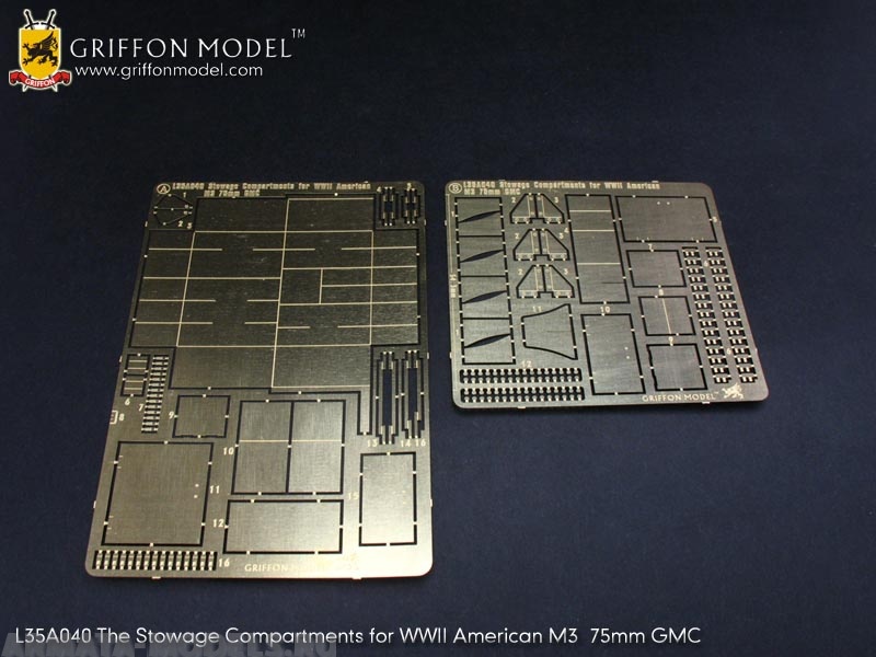 L35A040GR The Stowage Compartments for WW II American M3 75mm GMC(for Dragon 6467 Kit) 1/35