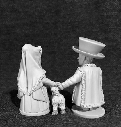 CHM-50.03. Шаржевая миниатюра. Чета Арнольфини. В комплекте 2 фигуры. 50 мм. Материал - смола. Chronos Miniatures