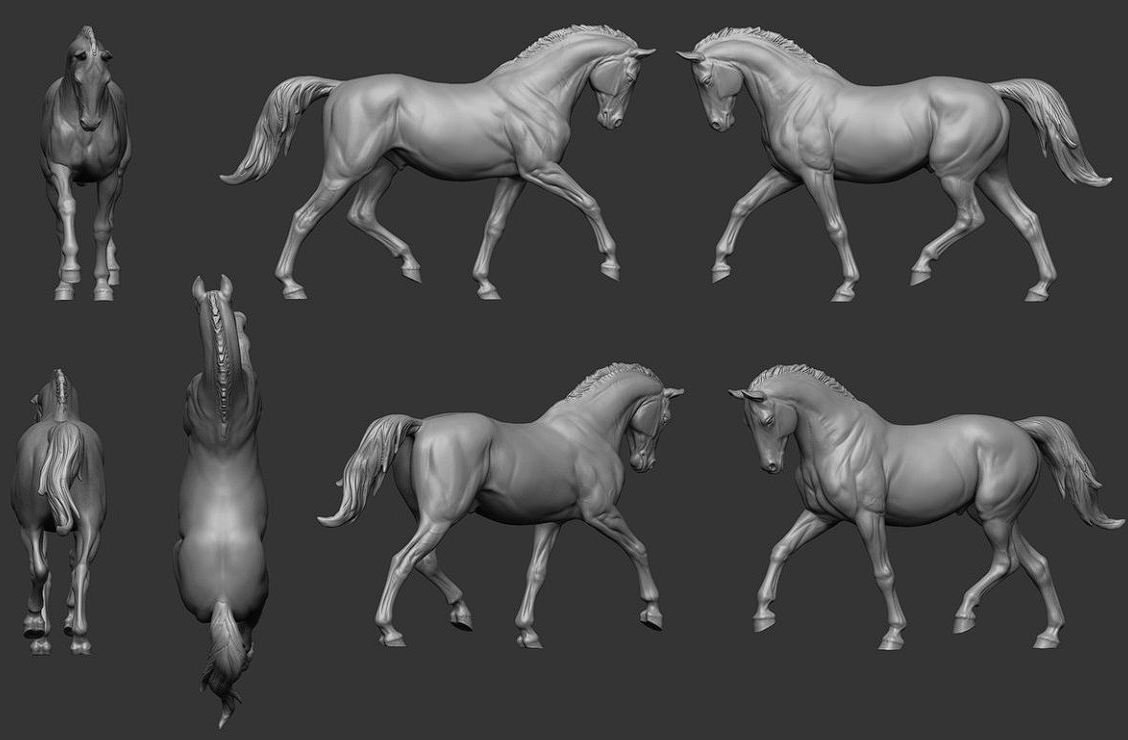 CHM-54140(Z). Животные: Лошадь №4. 54 мм. Материал - смола. Chronos Miniatures