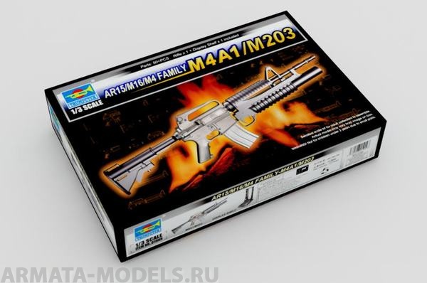 01909P Американская полуавтоматическая винтовка AR15/M16/M4 M4A1/M203 Trumpeter