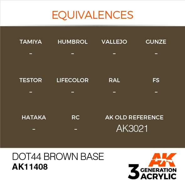 AK11408 Краска акриловая 3Gen Dot44 Brown Base