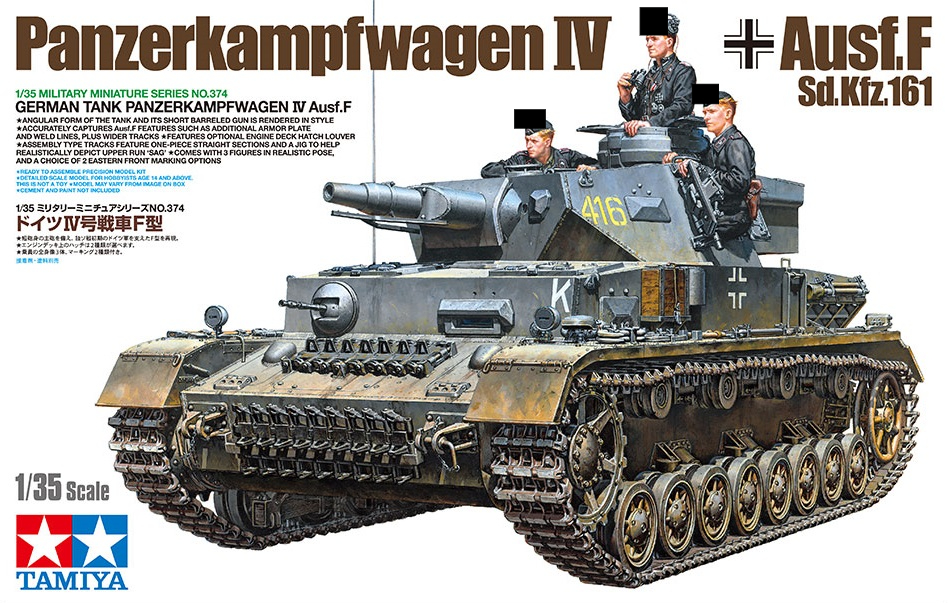 35374T Немецкий танк  Panzerkampfwagen IV Ausf.F Tamiya