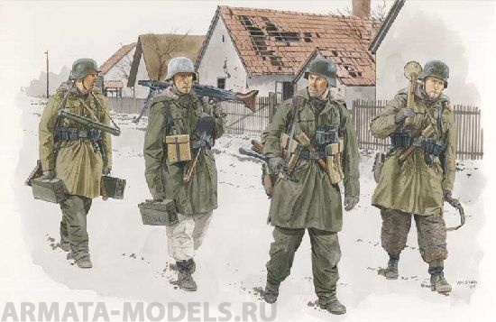 Набор фигурок 6194Д Солдаты Panzergrenadiers, Viking Division (Hung. 4  Dragon