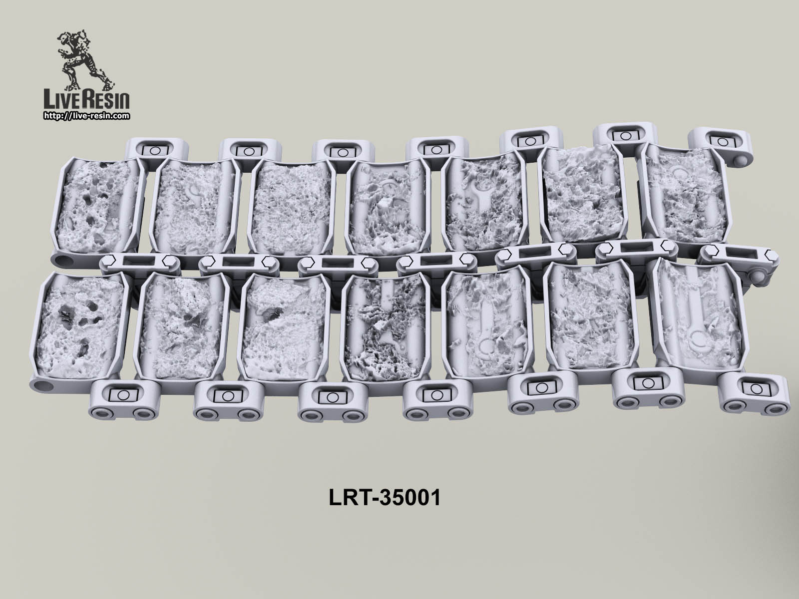 LRT35003  Обгоревшие траки  уничтоженного танка  Абрамс Live Resin