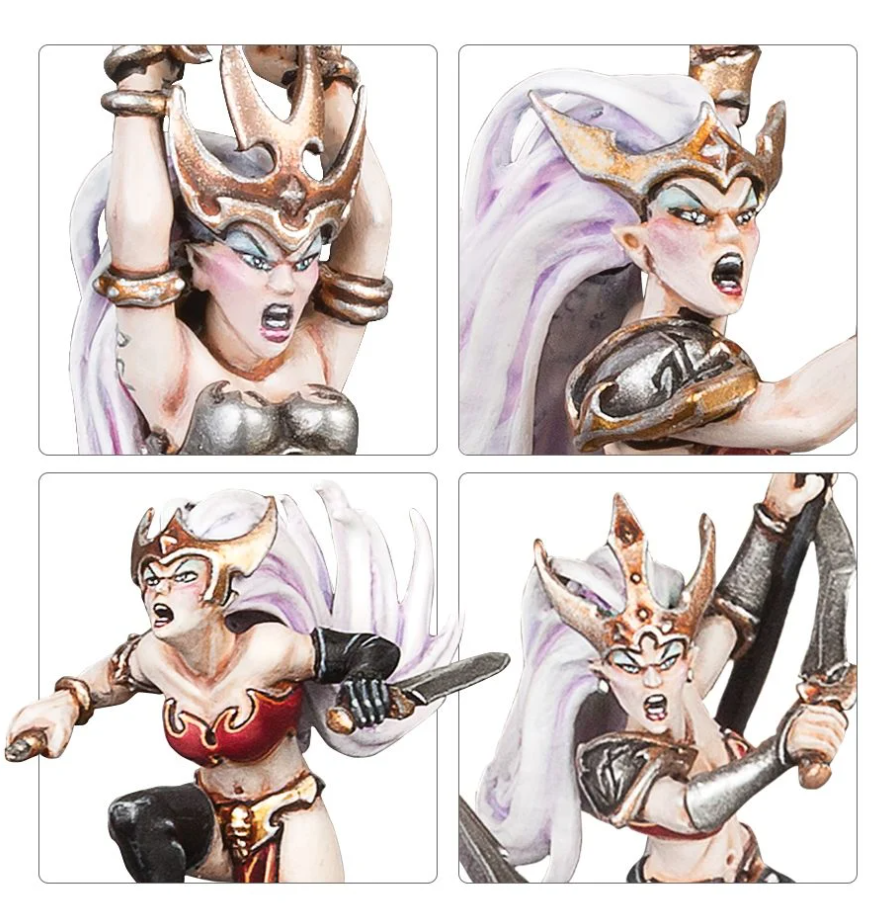 85-10 Набор Дочери Кхейна. Альвийские Ведьмы: Daughters of Khaine Witch Aelves