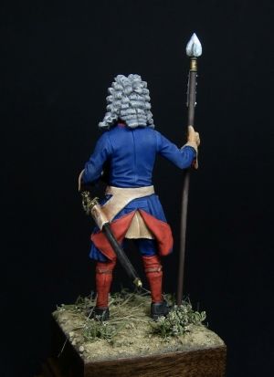 CHM-54091(M). Шведский офицер армейских пехотных полков, 1700-21 гг. (3 варианта голов, 2 варианта офицерских знаков). 54 мм. Материал – белый металл Chronos Miniatures