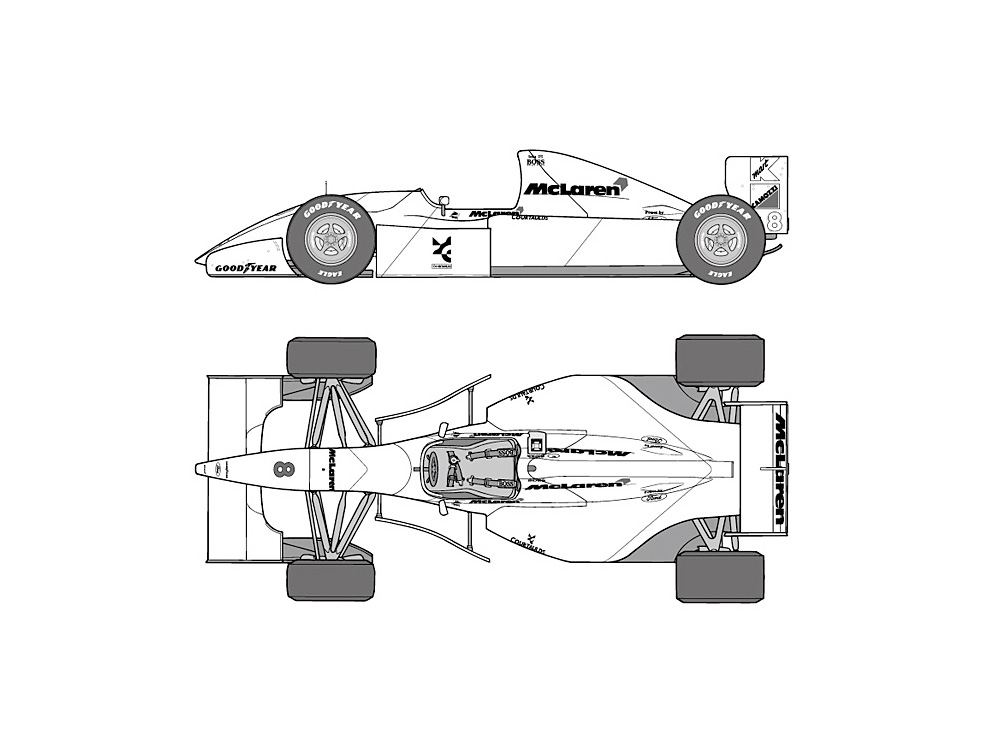 25172 McLaren Ford MP4/8 Tamiya