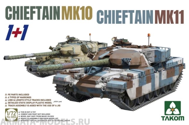 5006T CHIEFTAIN MK11+CHIEFTAIN MK10 (1+1) Takom