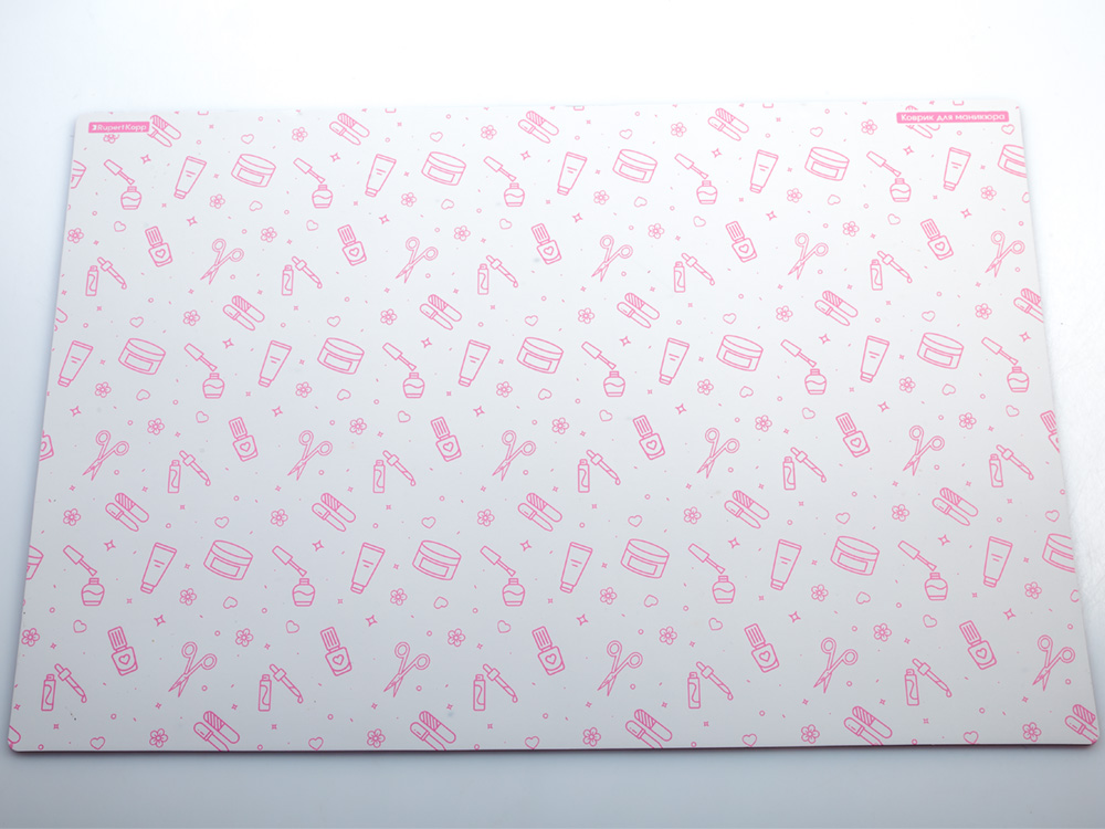 100132RK Коврик для резки А3, 3 слоя, розовый, маникюр