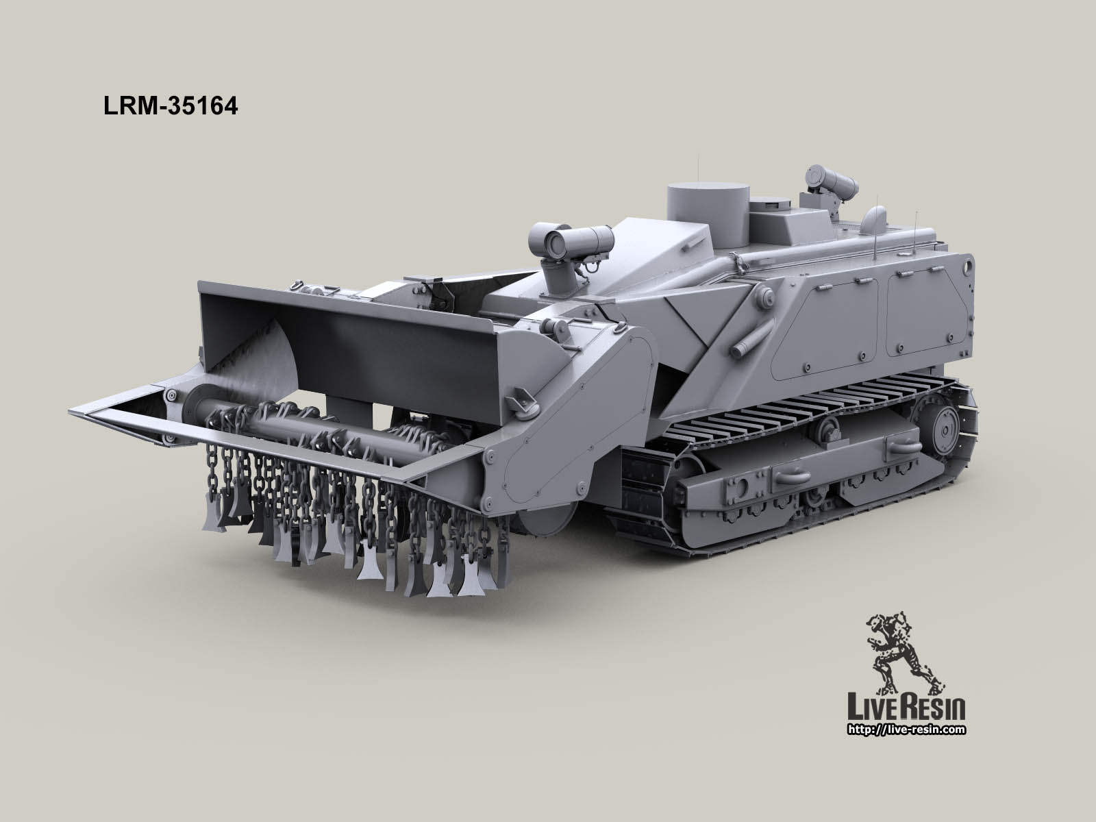 LRM35166 Саперный робот УРАН-6 с цепным тралом Live Resin