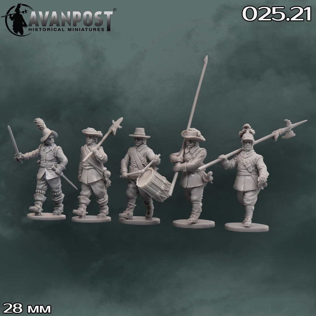 025.21АП Фигуры Пехотная командная группа, XVII в Аванпост