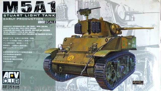 AF35105 Танк M5A1 STUART LIGHT TANK (EARLY) AFV CLUB