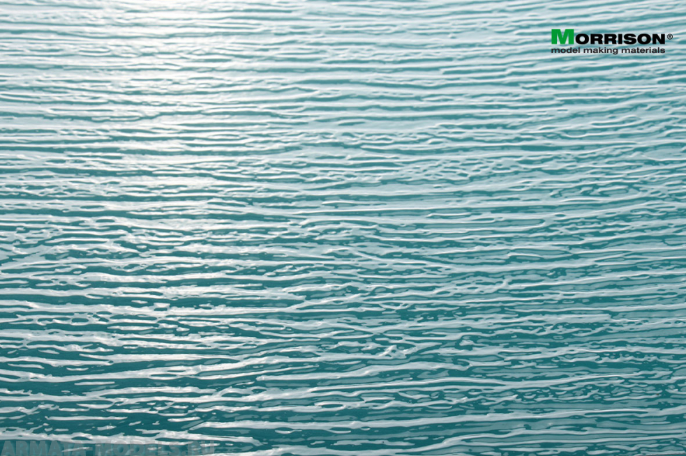 041tov002 Океанский бриз - объемная прозрачная текстура для имитации воды (Лист А3- 28см.х38см.)