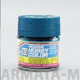 H063 Краска водоразбавляемая художественная т.м. MR.HOBBY  10мл  METALLIC BLUE GREEN