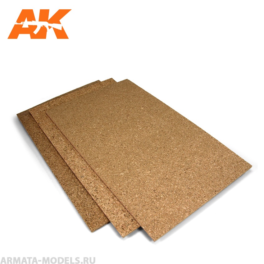 AK8048 Пробковый лист CORCK SHEETS - FINE GRAINED - 200 x 300 x 3mm (2 SHEETS)