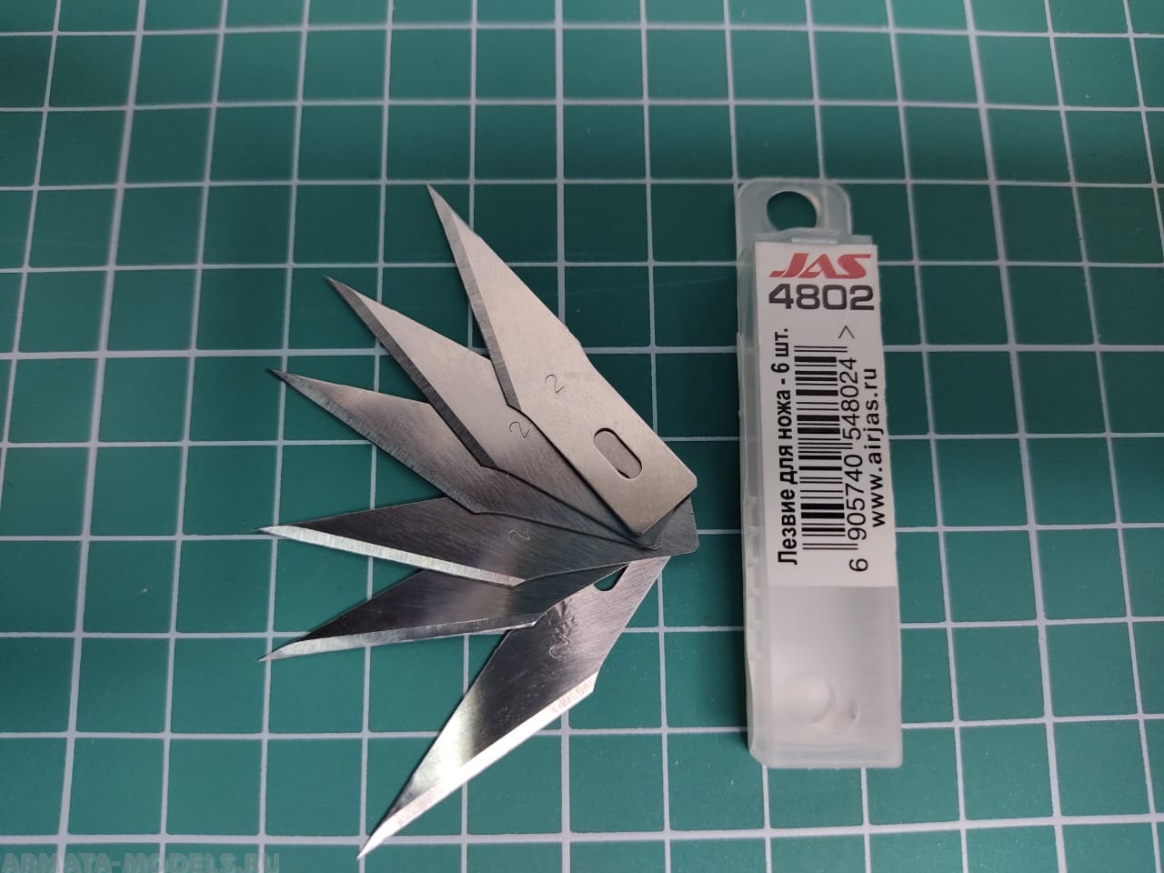 4802J Лезвие для ножей, 0,6 х 9 х 47 мм, 6 шт./уп.