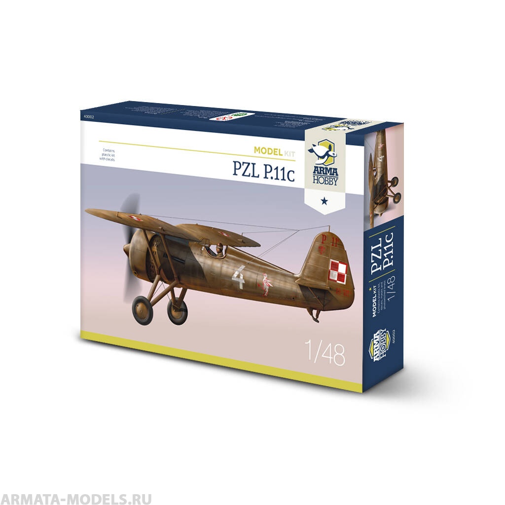 AH40002 Самолет PZL P.11c с деталями фототравление и декалями от Techmod Arma Hobby